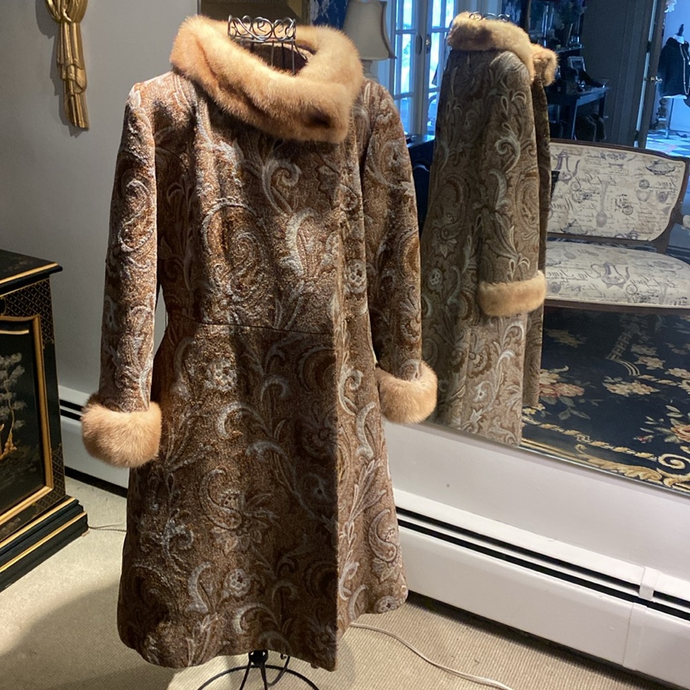 60s vintage tapestry coat